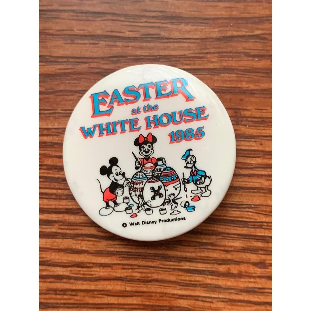 Easter At The White House 1985 Pin, Walt Disney Badge 1985